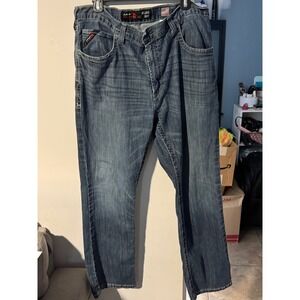 Ariat FR M4 Relaxed Boot Cut Jeans Mens 38x32 Blue FlameResistant CAT 2 Workwear
